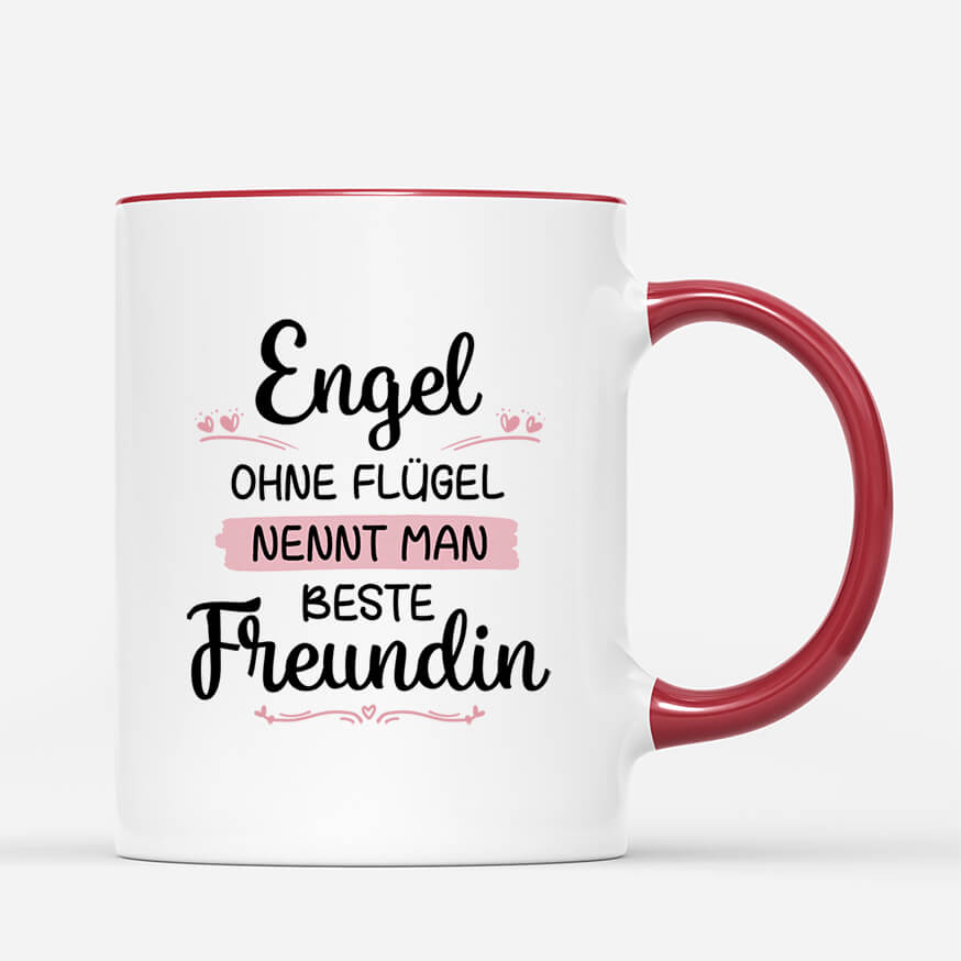 2572MGE3 personalisierte engel ohne flugel nennt man beste freundin tasse