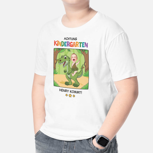 2662AGE2 pass auf kindergarten name _ kommt kinder  perosnalisiertes t shirt fur kinder