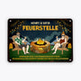2665EGE1 feuerstelle  personalisiertes turschild fur die familie
