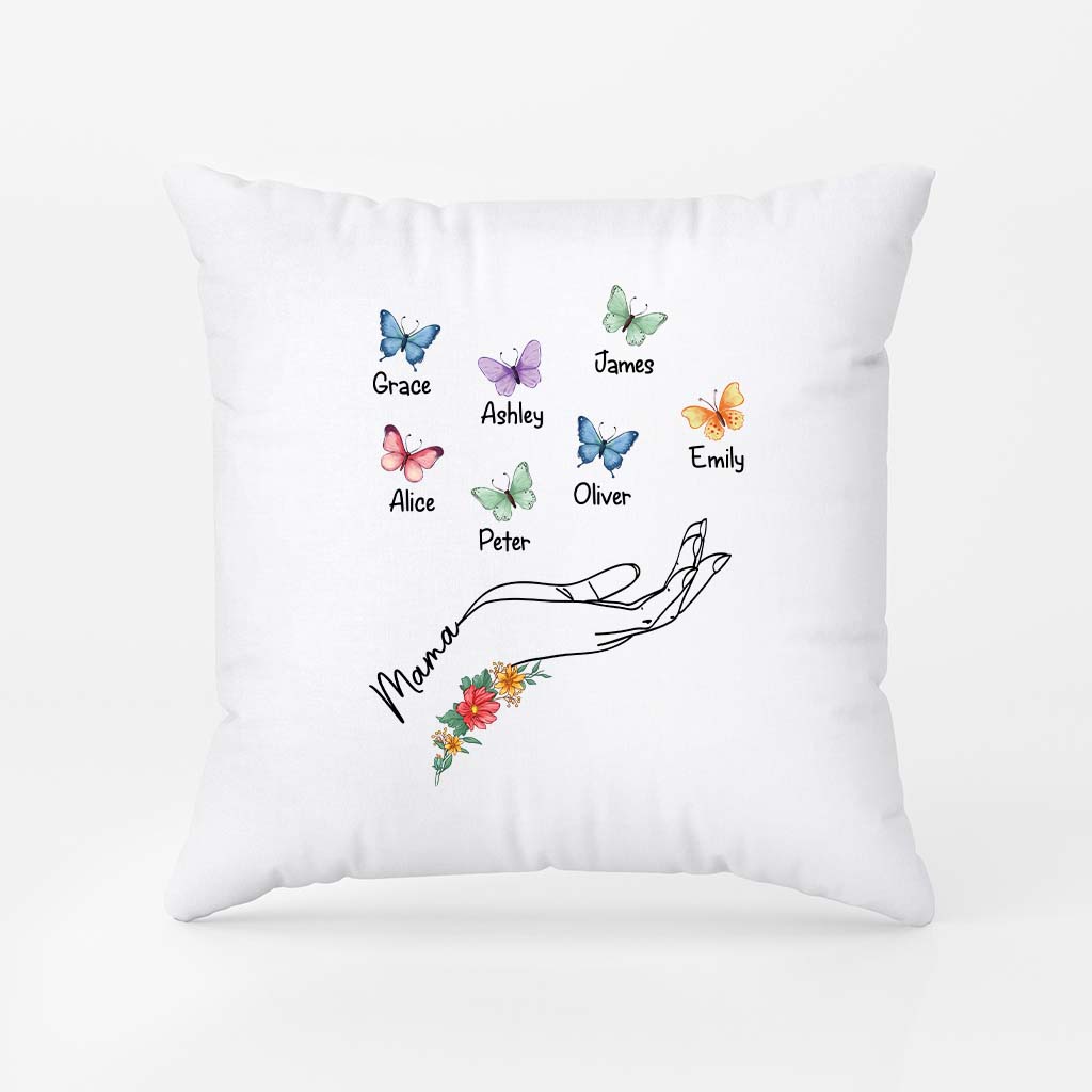 2782PGE2 mama und kinder schmetterlinge personalisierte kissen mit namen_ mama 2782P6L5A