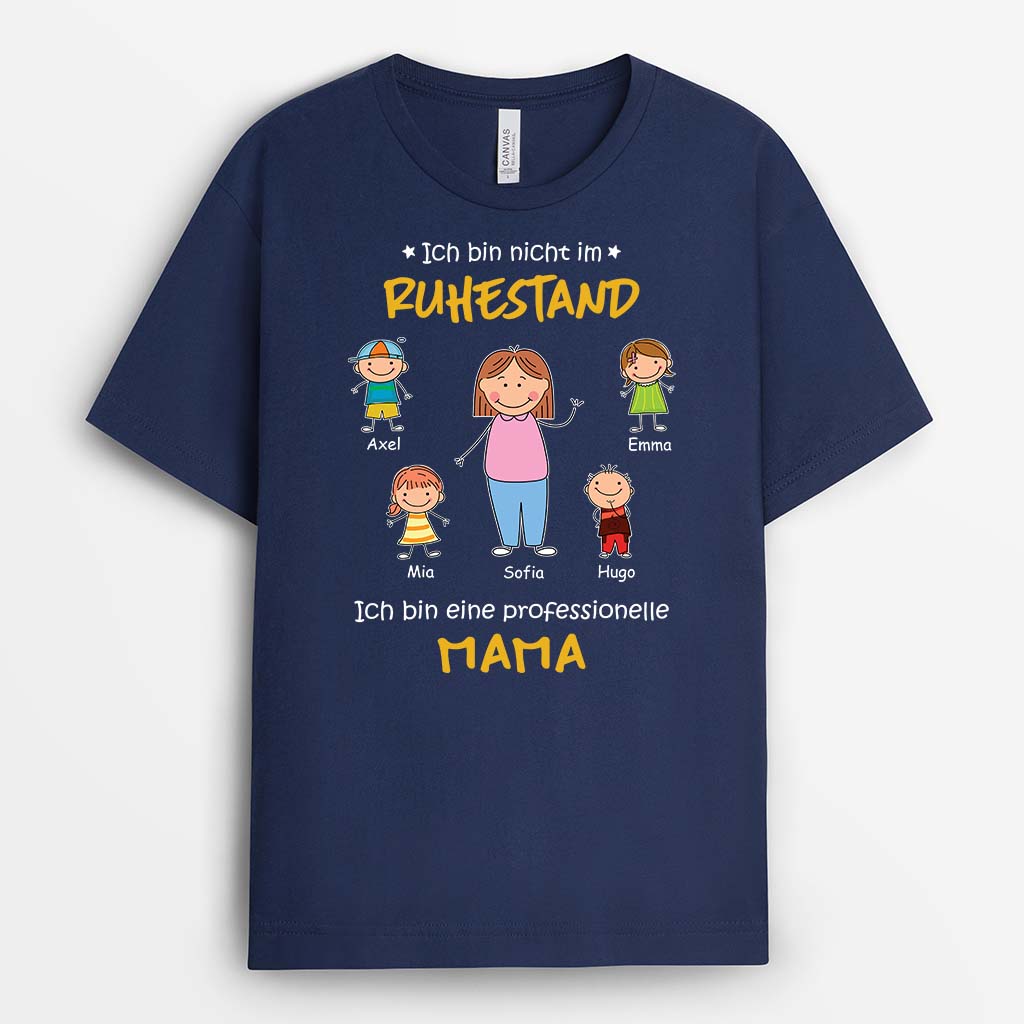 2847AGE2 ich bin nicht im ruhestand ich bin ein professioneller opa  personalisiertes t shirt fur opas