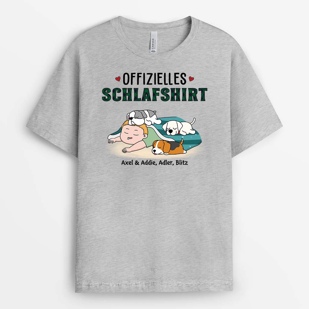 2876AGE2 offizielles schlafshirt  personalisiertes t shirt fur hundeliebhaber