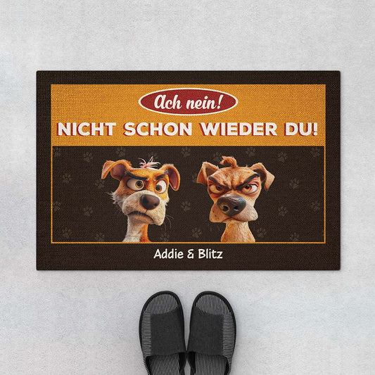 2891DGE1 ach nein personalisierte fussmatte fur hundeliebhaber 2891d