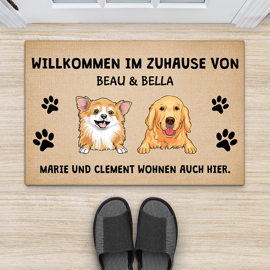 2910DGE2 willkommen in unserem zuhause von personalisierte fussmatte fur hundeliebhaber 2910