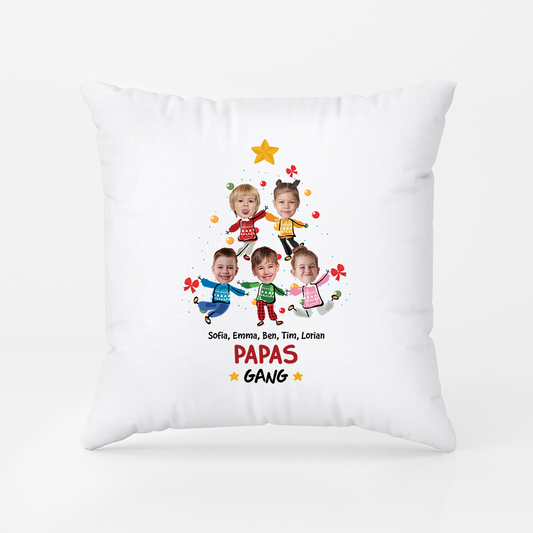 2964PGE2 Omas Bande Und Weihnachtsbaum Personalisiertes Geschenk Kissen fur Omas