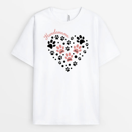 2979AGE1 hundemama herz pfoten weisses t shirt hund personalisiert 2979A8L5C