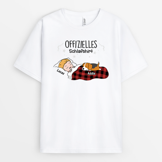 3010AGE1 offizielles schlafshirt personalisiertes t shirt fur hundeliebhaber 3010a