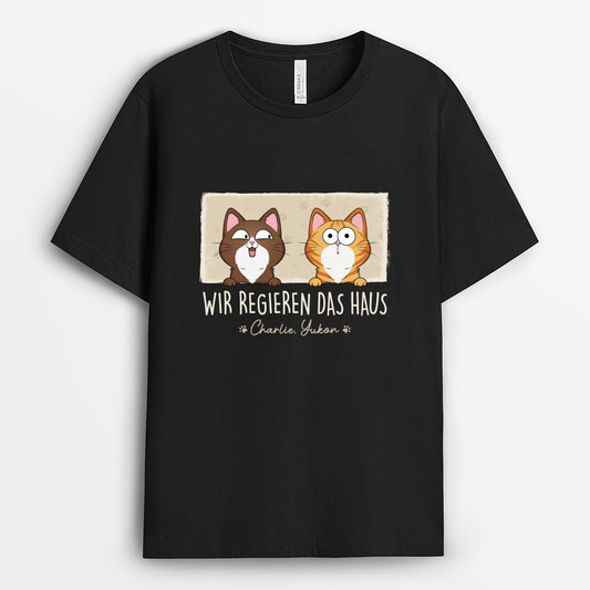 3013AGE1 wir regieren das haus personalisierte fussmatte fur katzenliebhaber 3013a