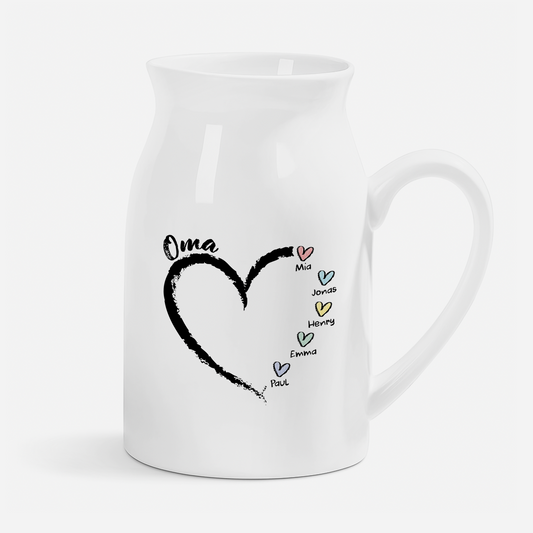 3044OGE1 oma und enkelkinder herzen buntstifte personalisiertes geschenk  keramik vase oma  mama 3044o8f5a