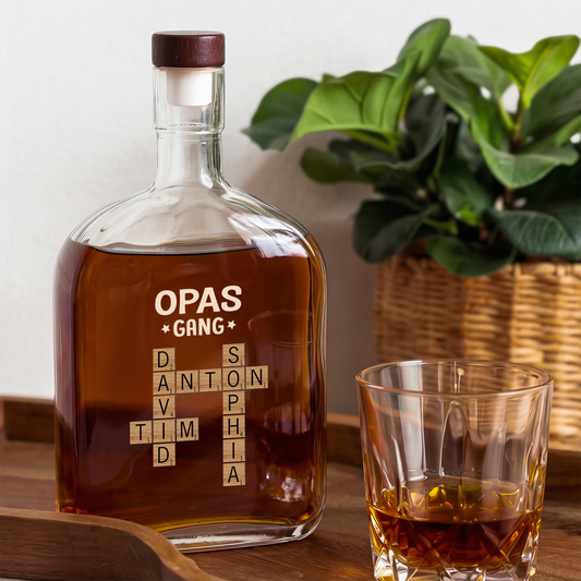 3142AGE2 opas gang personalisierte kreuzwortratsel geschenke  whiskyflasche opa papa 3142aicf0b