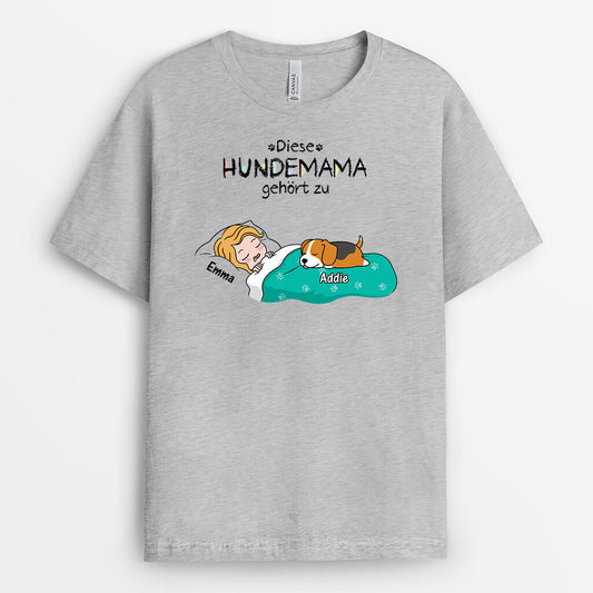 3196AGE2 diese hundemama dieser hundepapa gehort zu  personalisiertes t shirt fur hundeliebhaber