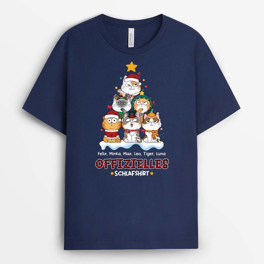 3201AGE2 offizielles schlafshirt  personalisiertes t shirt fur katzenliebhaber