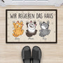 3202DGE2 wir regieren das haus  personalisierte fussmatte fur hundeliebhaber