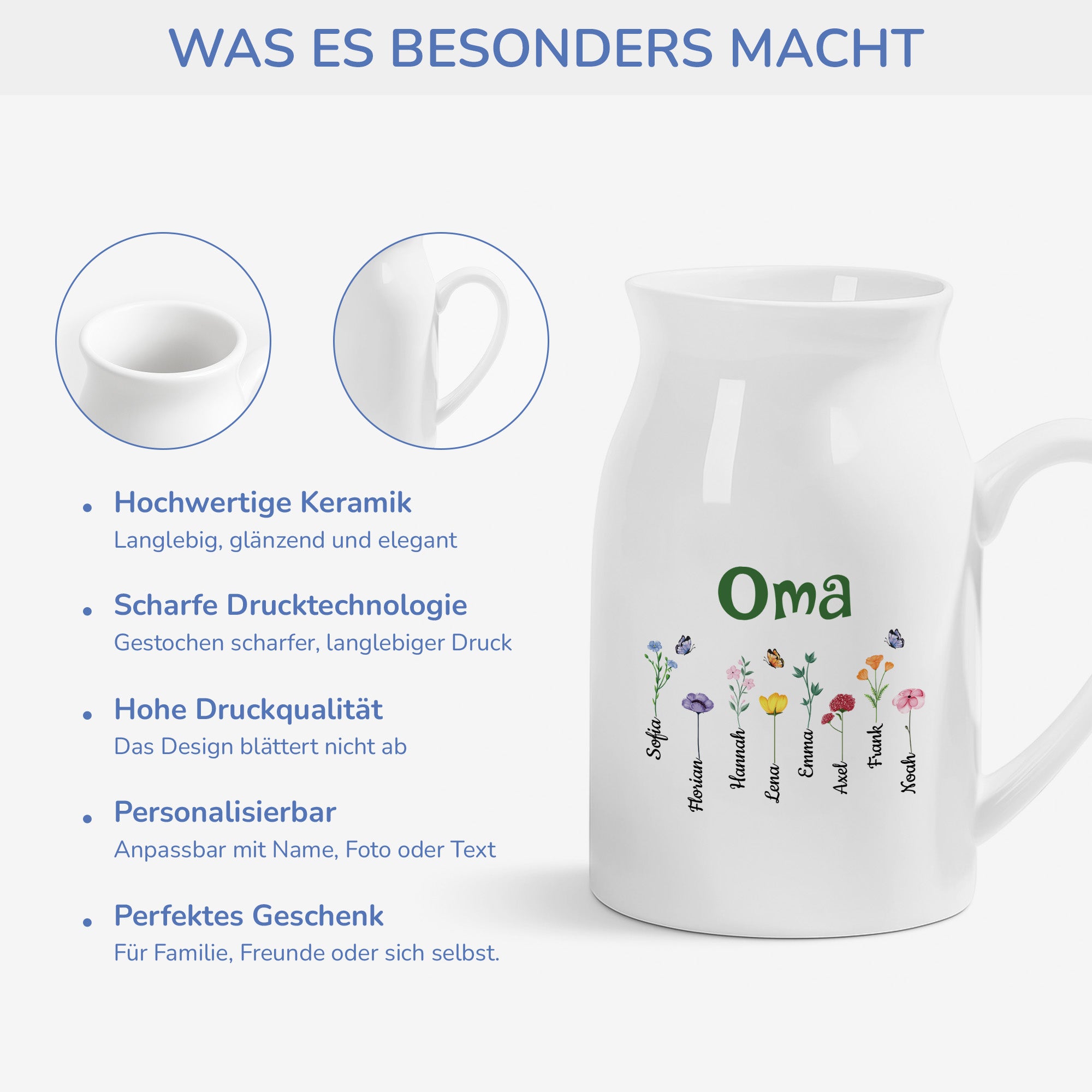 3219OGE3 oma und blumen keramik vase personalisiert_ oma 3219O6L8A