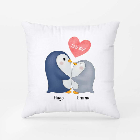 3288PGE1 pinguinen personalisiertes kissen fur paare 3288p