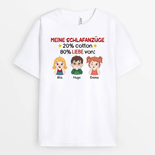 3296GE1 meine pyjamas 20_ baumwolle 80_ liebe von  personalisiertes t shirt fur grosseltern eltern