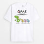 3312AGE1 opas papas bande dinosaurier buntstift  personalisiertes t shirt fur manner