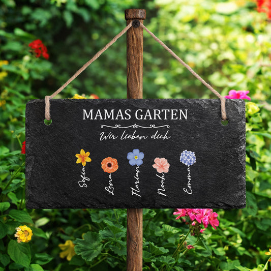 3340AGE2 omas garten wir lieben dich schiefer gartenschild personalisiert omamama 3340ae8l7a