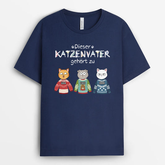 3374AGE2 diese katzenmama gehort zu die katzen tragt einen pullover  personalisiertes t shirt fur katzenliebhaber