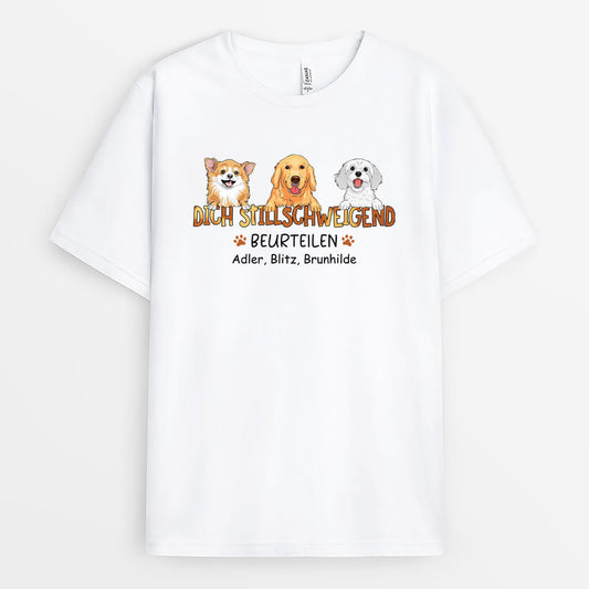 3390AGE1 dich stillschweigend beurteilen  personalisiertes t shirt fur hundeliebhaber
