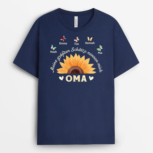 3392AGE1 meine grossten schatze nennen mich oma mama  personalisiertes t shirt fur damen