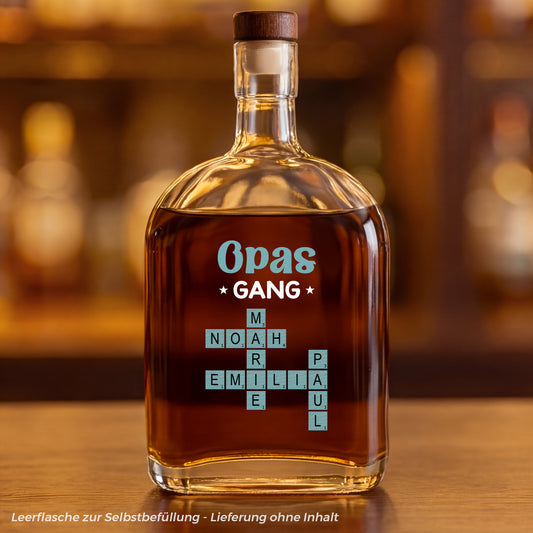 3402AGE1 opas gang personalisierte kreuzwortratsel whiskyflasche opa papa oma mama 3402ai8l5b