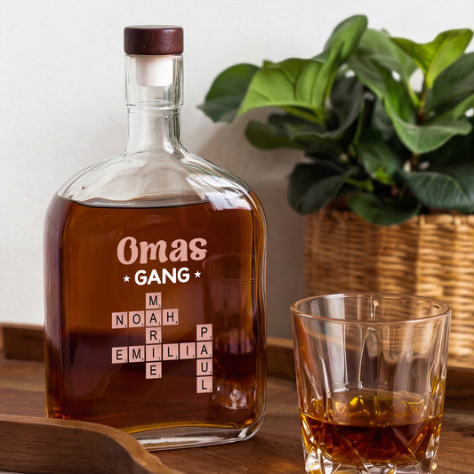3402AGE2 opas gang personalisierte kreuzwortratsel whiskyflasche opa papa oma mama 3402ai8l5b