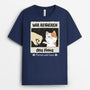 3424AGE2 wir regieren das haus  personalisiertes t shirt mit verspielten katzen