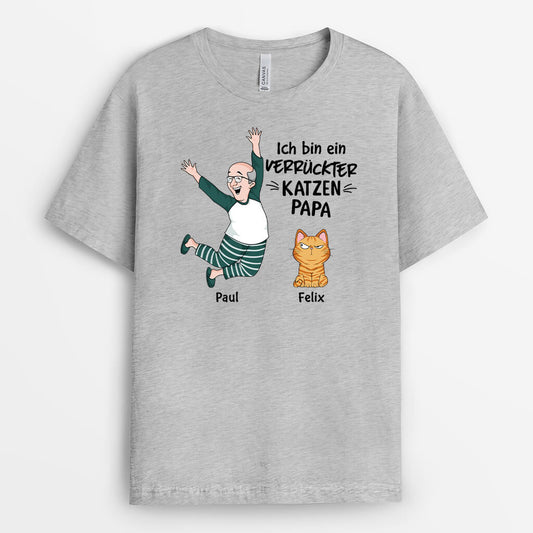3434AGE2 ich bin eine verruckte katzenmama  personalisiertes t shirt fur katzenliebhaber