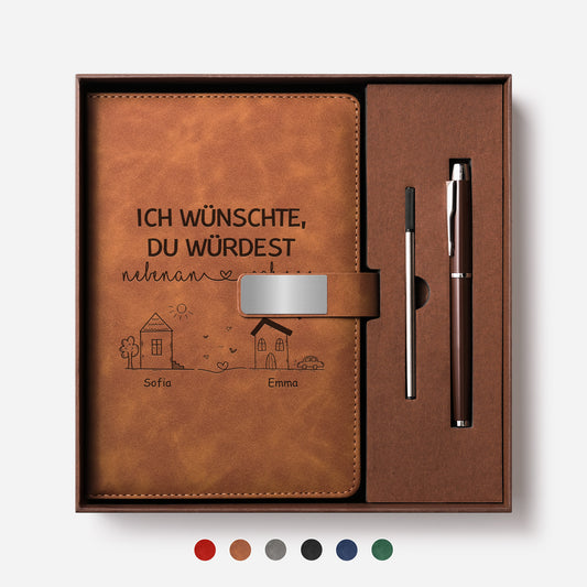 3535MGE1 ich wunschte du wurdest nebenan wohnen personalisierte geschenke beste freundin  notizbuch mit stift personalisiert mit gravur 3535mo6q5f_f08dd50b c298 4a1c 9868 cfe0fb4377fc