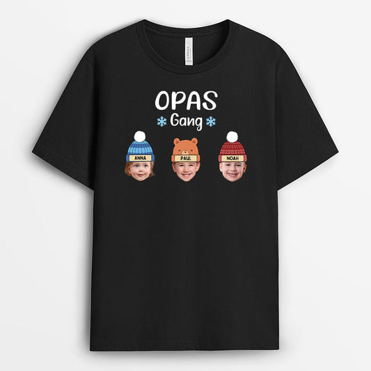 3545AGE1 opas papas bande beanies  personalisiertes t shirt fur manner mit foto