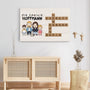 3598CGE3 die familie  personalisierte leinwand fur die eltern grosseltern mit kreuzwortratsel design