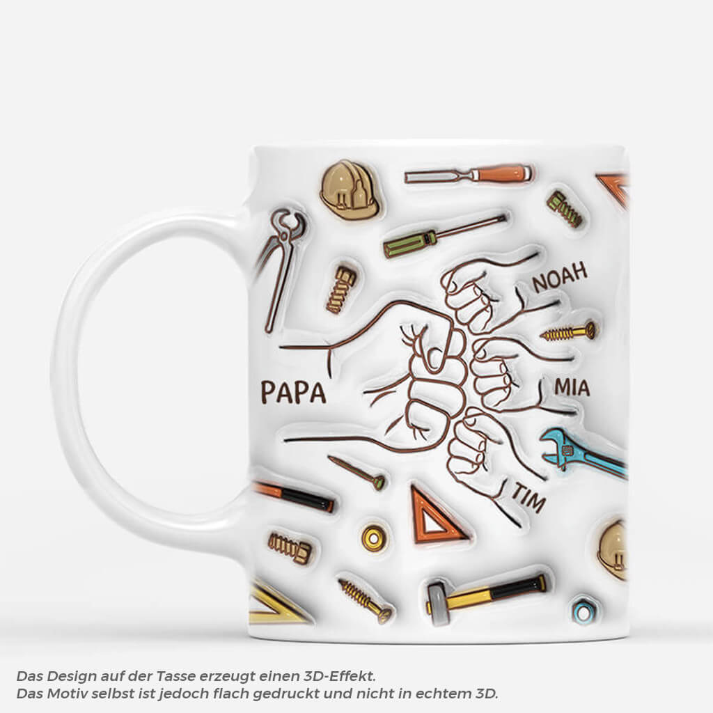 3611MGE2 die fauste der kinder und die von opa beruhren sich  personalisierte tasse mit 3d inflated effekt fur opas_eaeb2473 dd35 42e8 b0e0 82f095383a94