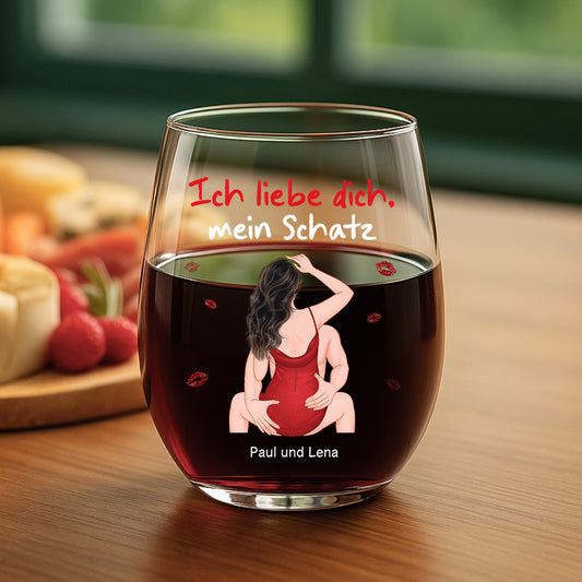 3671IGE2 ich liebe dich schatz _personalisiertes weinglas ohne stiel paar 3671I6Q5G