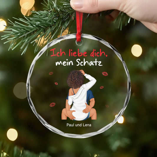 3671OGE2 ich liebe dich schatz personalisierter weihnachtsschmuck_ glas paar 3671O6T5G