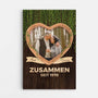 3677CGE1 zusammen seit holz und herz  perrsonalisierte leinwand fur paare zum jahrestag
