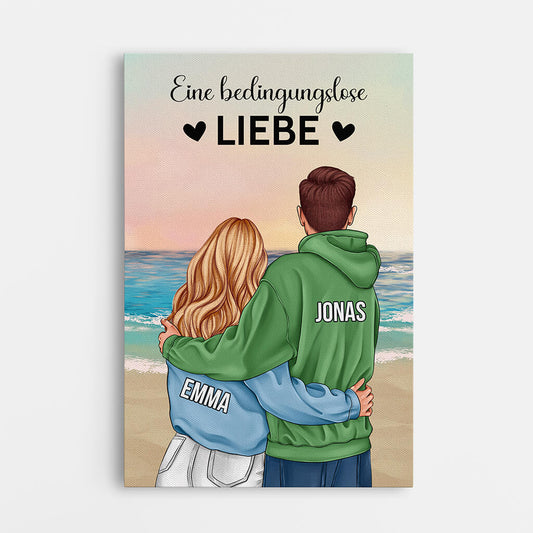 3694CGE1 eine bedingungslose liebe  personalisierte leinwand fur paare