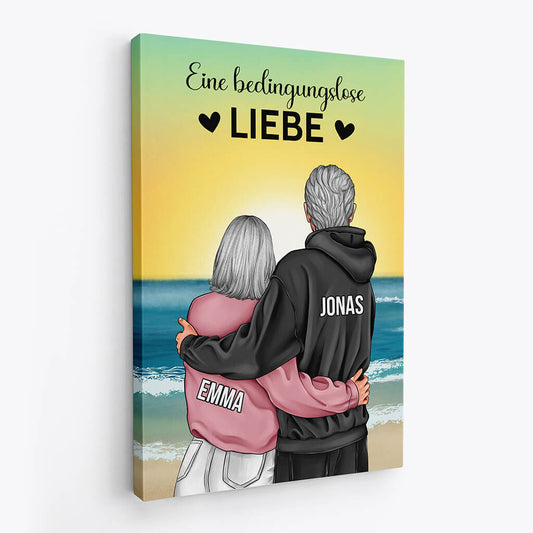 3694CGE2 eine bedingungslose liebe  personalisierte leinwand fur paare