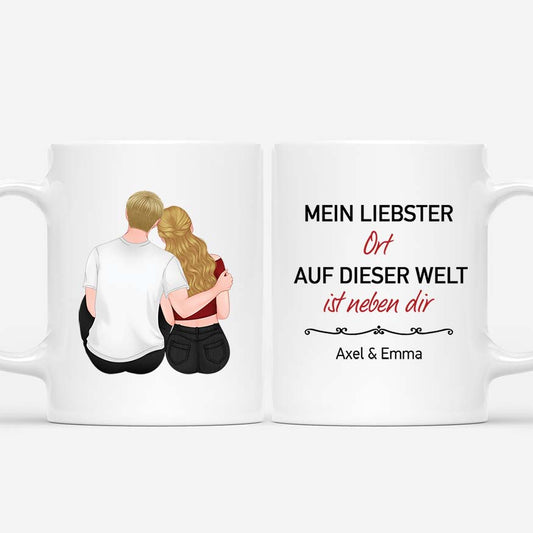 3742MGE1 mein liebster ort auf dieser welt ist neben dir  personalisierte tasse fur paare