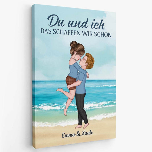 3747CGE2 du ich das schaffen wir schon  personalisierte leinwand fur parchen