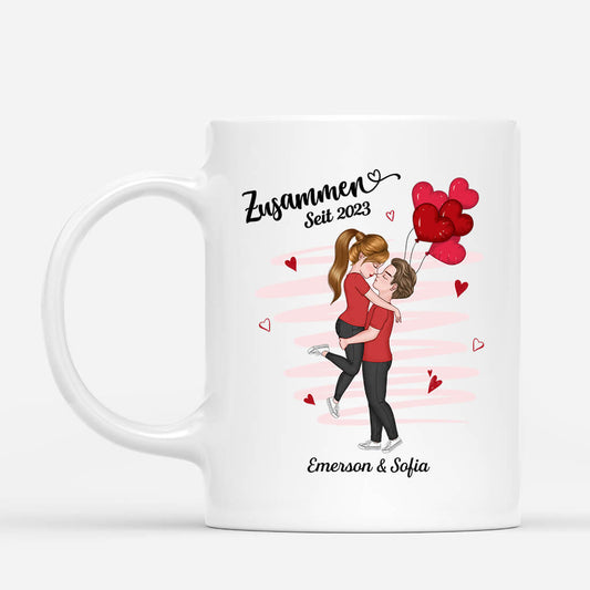 3760MGE1 zusammen seit  personalisierte tasse zum jahrestag fur paare 3760M3I8G