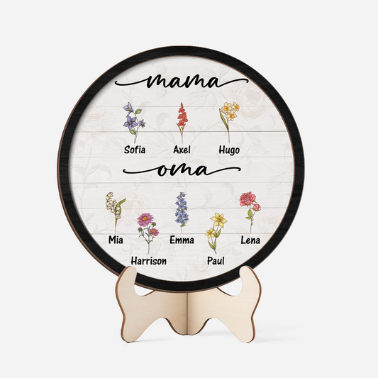 3767QGE2 zuerst mama jetzt oma blumen holztafel personalisiert fur oma 3767Q5E7B