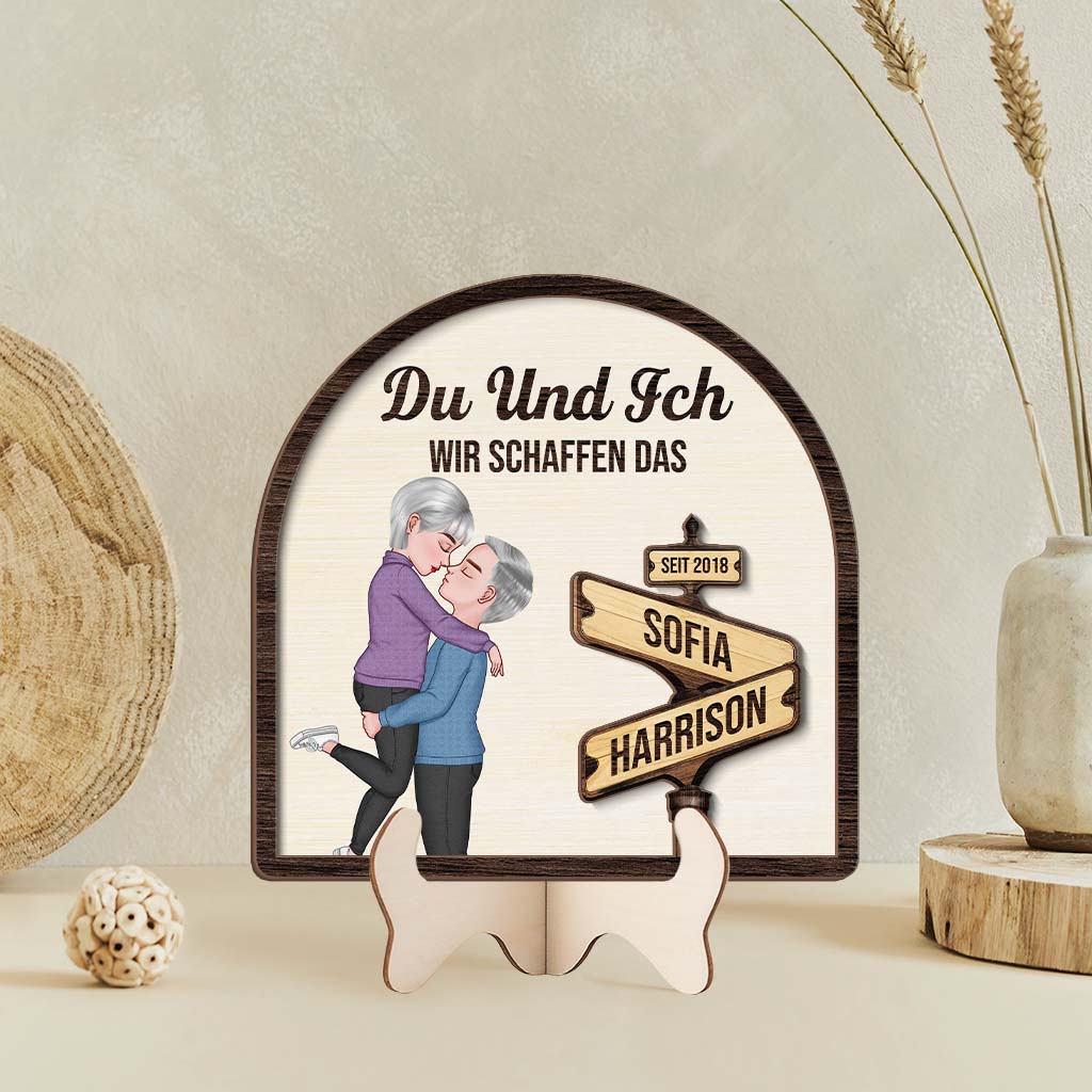 3768QGE2 du und ich wir schaffen alles strassenschilder holztafel personalisiert paar 3768Q5I5G