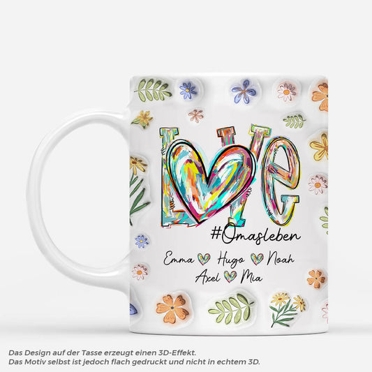 3899MGE1 3d druck effekt love hashtag personalisierte tasse fur omas 3899MT45C