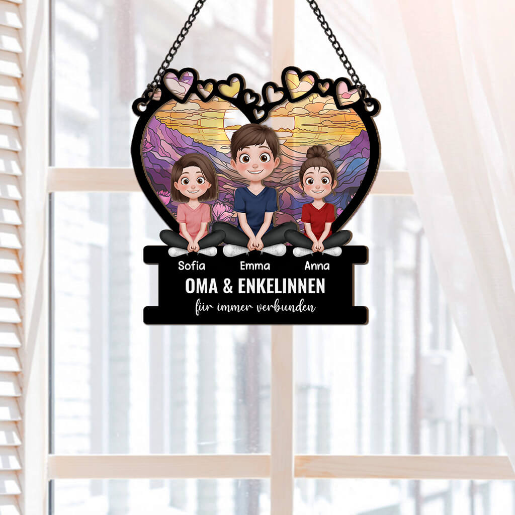 3918UGE2 mama oma und kinder fur immer verbunden personalisierter sonnenfanger ornament fur mamas omas 3918U9M0A