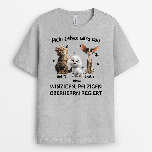 3921AGE2 mein leben wird von winzigen pelzigen oberherren regiert lustiges t shirt katze personalisiert 3921A5K5C_ec622826 4255 450c ad5d 32bc0f621adc