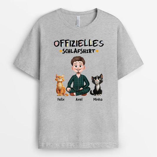 3939AGE2 t shirt katze personalisiert offizielles schlafshirt fur frauen cartoon 3939A9T0D