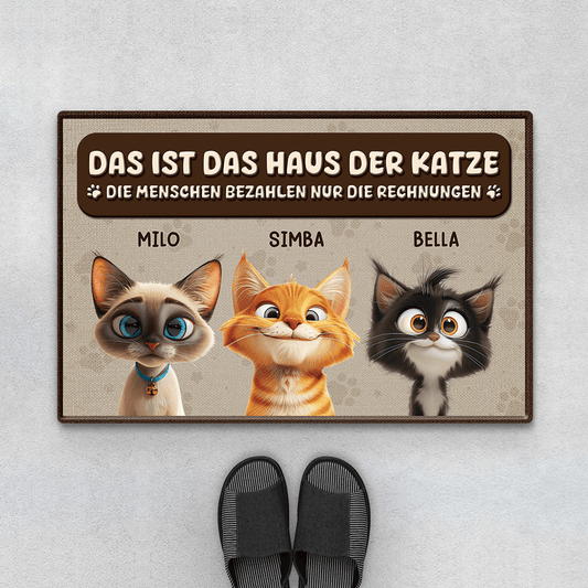 3940DGE1 das ist das haus der katze personalisierte fussmatte fur katzenliebhaber lustig 3940D9N5D