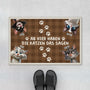 3947DGE1 ab hier haben die katzen das sagen personalisiertes geschenk  katzen fussmatte 3947DKI5D