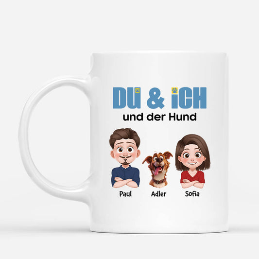 3996MGE1 du ich und der hund personalisierte tassen hund 3996M